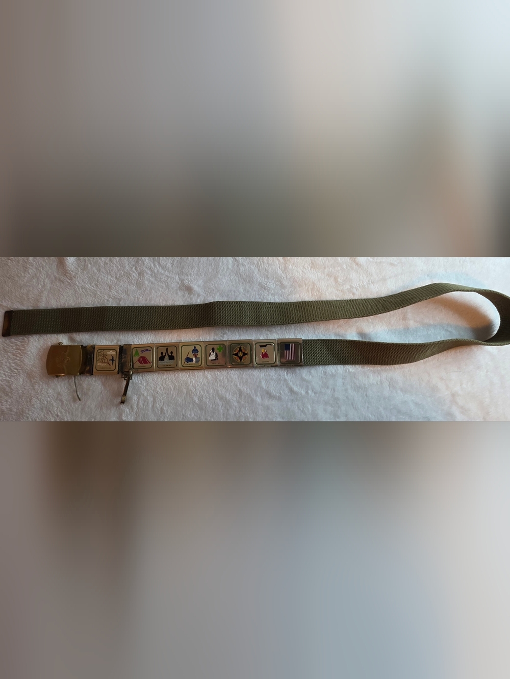 Vintage Boy Scouts Merit Badge Belt w/ Slides